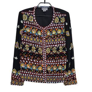 Raiment Fashions Cardigan Jacket Medium Beaded Intricate